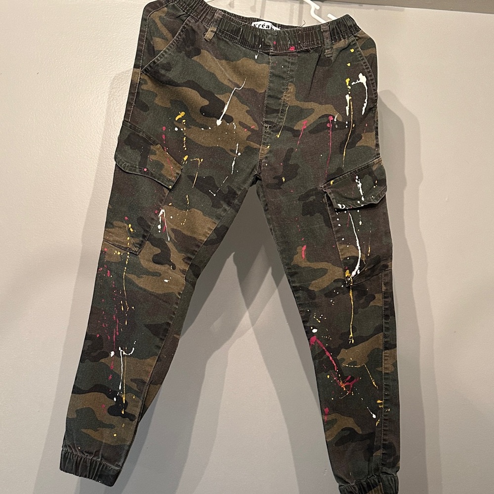 Camouflage Cargo Joggers for Kids